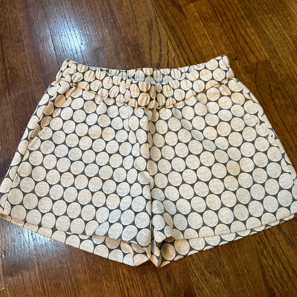 J. crew size 0 shorts grey with white circles